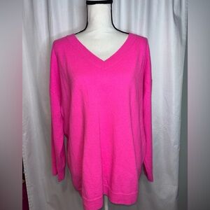 Talbot’s Plus Size Cashmere Sweater Size 2X Hot Pink